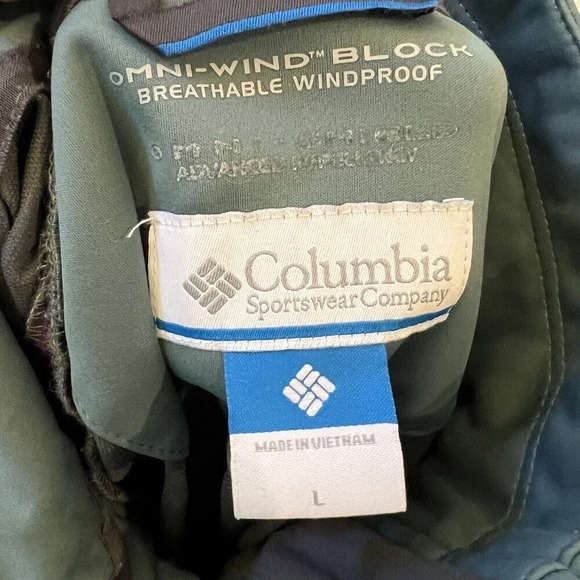 Columbia Green Softshell Jacket Women's Large Tectonic Access Omni-Wind Block - Picture 2 of 4